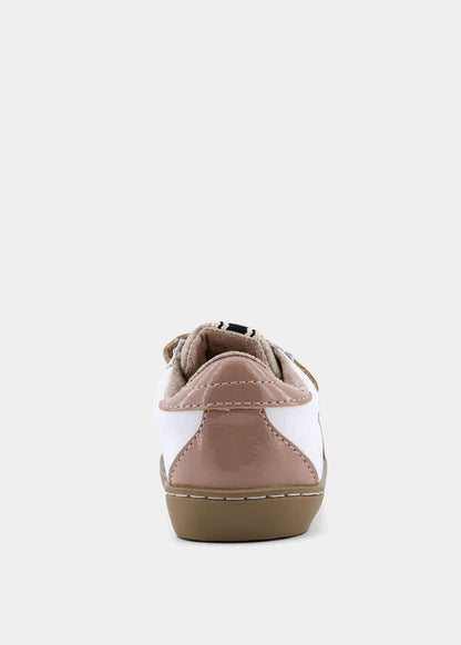 Sunny Mini Taupe Patent Sneaker – Kids Star Strap Sneaker - TAUPE PATENT | SHUSHOP