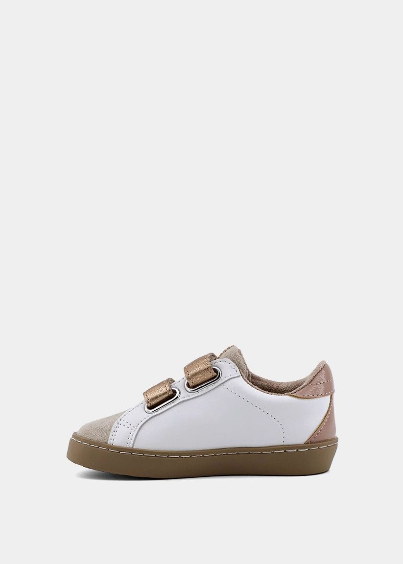 Sunny Mini Taupe Patent Sneaker – Kids Star Strap Sneaker - TAUPE PATENT | SHUSHOP