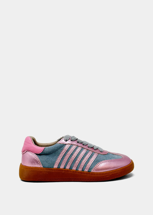 Stevie Mini Light Blue Suede Sneaker - Kids - LIGHT BLUE SUEDE | SHUSHOP