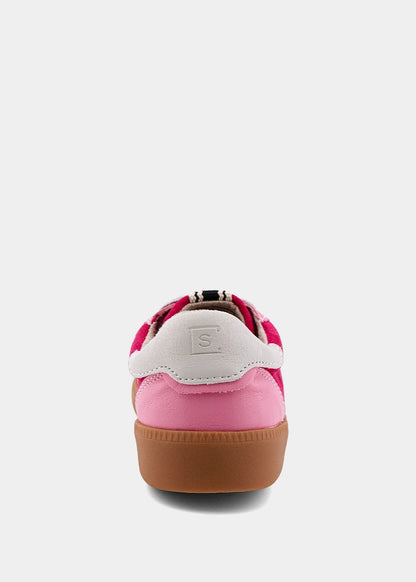 Stevie Mini Pink Suede Sneaker – Retro Kids Pink Shoe - PINK SUEDE | SHUSHOP