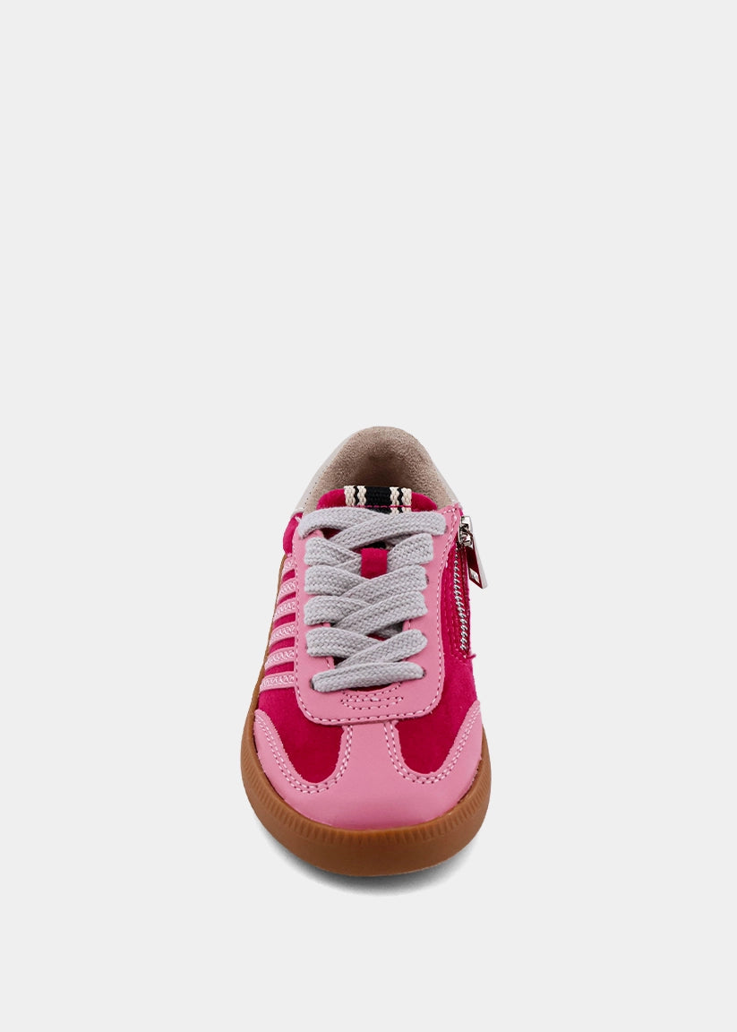 Stevie Mini Pink Suede Sneaker – Retro Kids Pink Shoe - PINK SUEDE | SHUSHOP