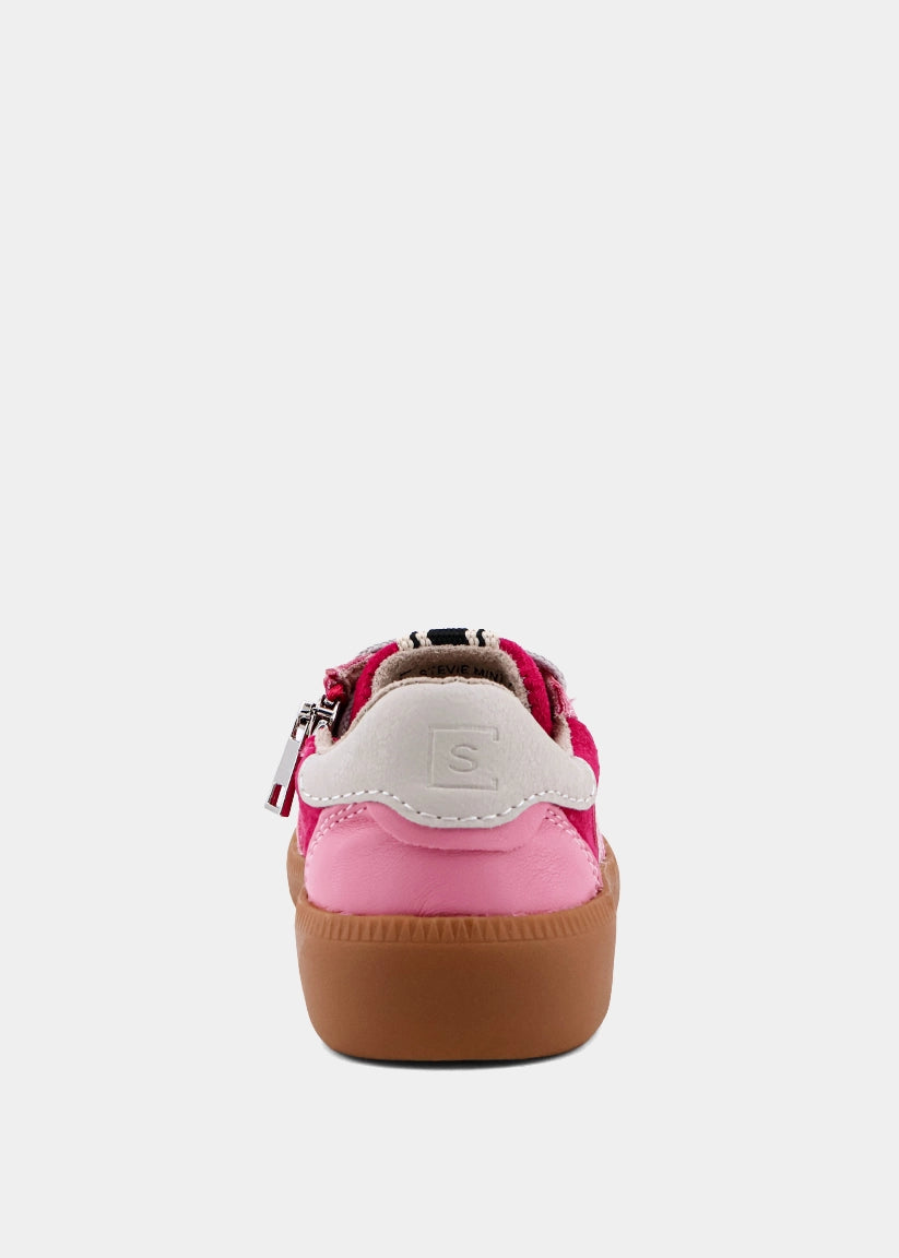 Stevie Mini Pink Suede Sneaker – Retro Kids Pink Shoe - PINK SUEDE | SHUSHOP