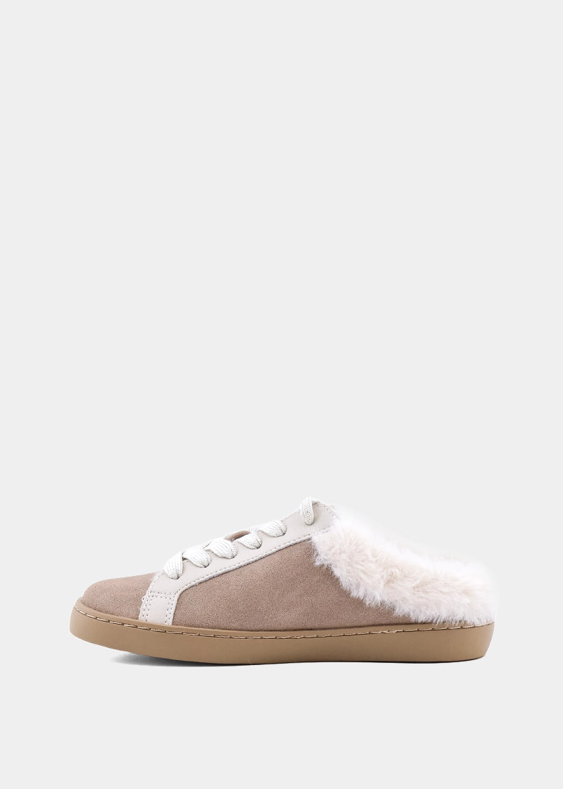 Pinah Mini Taupe Suede Sneaker Mule - Kids - TAUPE SUEDE | SHUSHOP
