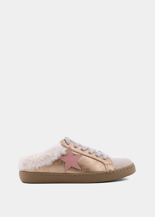 Pinah Mini Gold Sneaker Mule - Kids - GOLD | SHUSHOP
