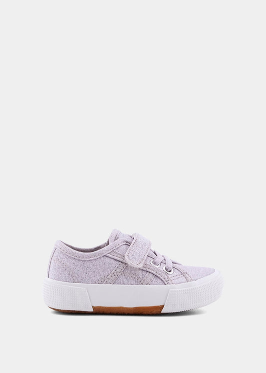 Sammy Mini Light Grey Shimmer Sneaker – Kids Casual Shoe - LIGHT GREY SHIMMER | SHUSHOP