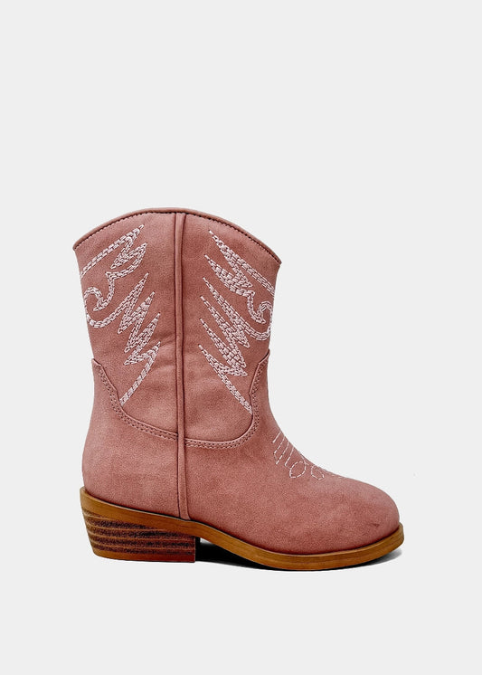 Zahara Mini Rose Western Boot | Girls Cowgirl Boots - ROSE | SHUSHOP