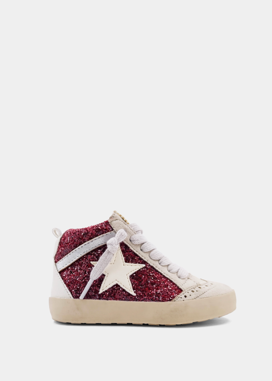 PAULINA TODDLERS - DARK RED GLITTER | SHUSHOP